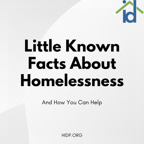 text reading little known facts about homelessness